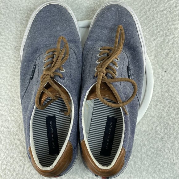Tommy Hilfiger Boat Shoes Mens Size 10.5 TMPHERO Blue Lace Up Sneakers - Picture 5 of 10